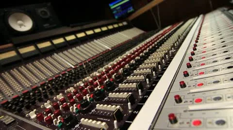 Recording Studio Console 03 Stock Footage 10775252