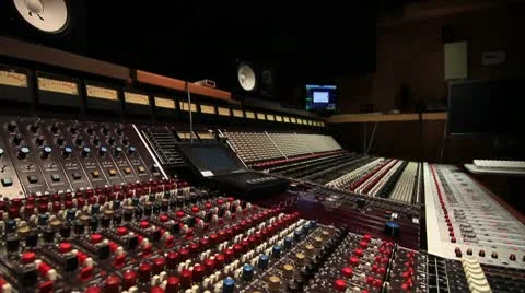 Recording Studio Console fader test 10 스톡 동영상 10786596