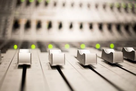 Recording Studio Console Stock Photos