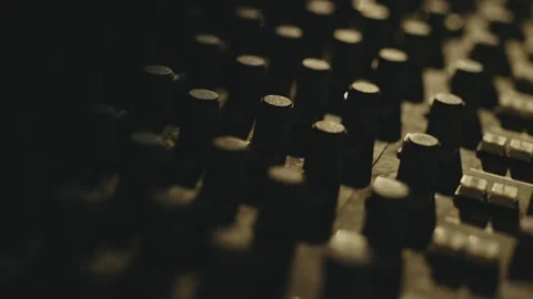 Recording studio control panel close-up empty shot Stock Footage 319548454