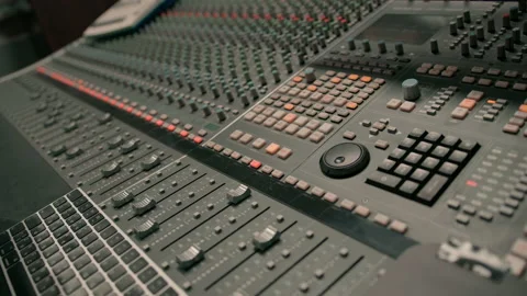A recording studio control panel mixer w... | Stock Video | Pond5