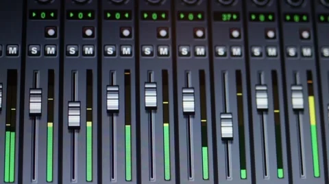 Recording Studio - in the Control Room Stock Footage 65313152