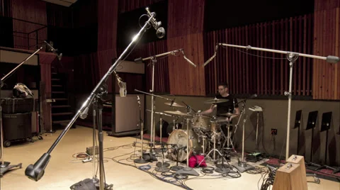 Recording Studio Drummer  01 Time lapse Stock Footage 35235788