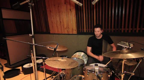 Recording Studio Drummer 15 Stockbeeldmateriaal 35868615