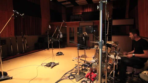 Recording Studio Drummer 16 Video stock 35872321