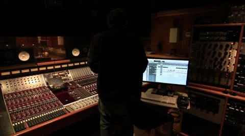 Recording Studio Engineer 06 Stock Footage 10779604