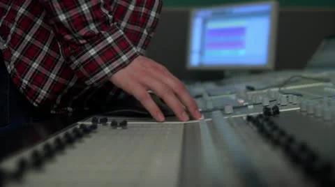 Recording studio engineer Stock Footage 10919678