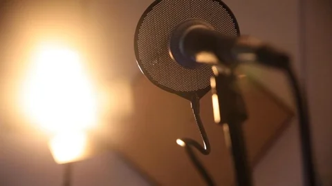 Recording studio mic Video stock 104685367