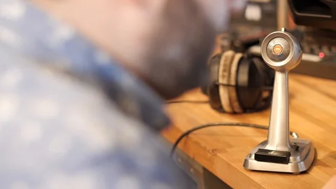 Recording Studio Micorphone 1 Stock Footage 86620245