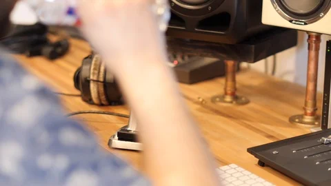 Recording Studio Micorphone Stock Footage 86620246