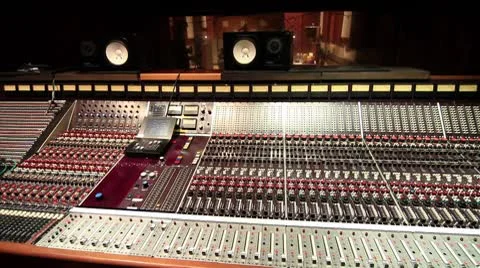Recording Studio mixing board  19 Stock Footage 8841288