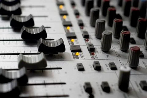 Recording Studio Mixing Console Stock Photos