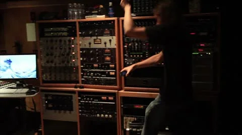 Recording Studio pan of room  18 스톡 동영상 8840471