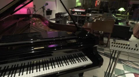 Recording Studio piano Stock Footage 60240793