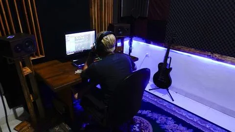 Recording studio room Stock Photos