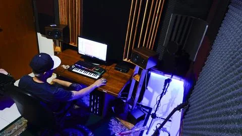 Recording studio room Stock Photos