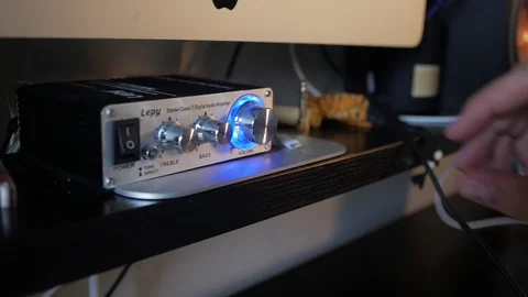Recording studio specialized facility sound recording mixing audio production Stock Footage 105361352