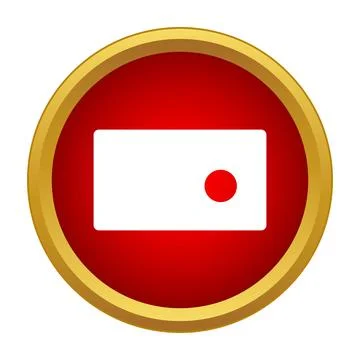 Recording symbol button with red indicator light 스톡 일러스트