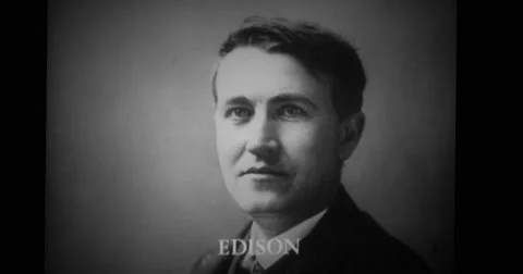 Recording of Thomas Edison Stock Footage 43453712