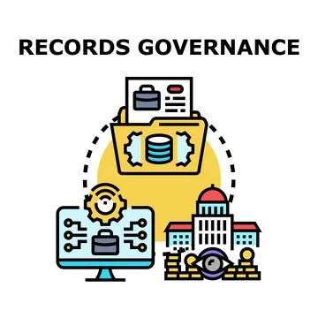 Records governance administering information technology and compliance Illustrazione stock