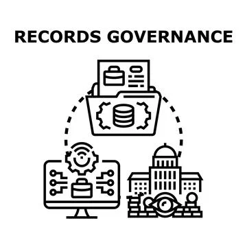 Records governance administering information technology and compliance Stock Illustration