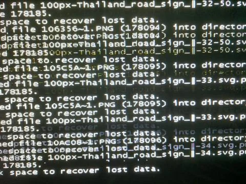 Recover data in operating system Foto stock