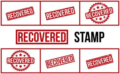 Recovered Rubber Stamp Set Vector Stock Illustration