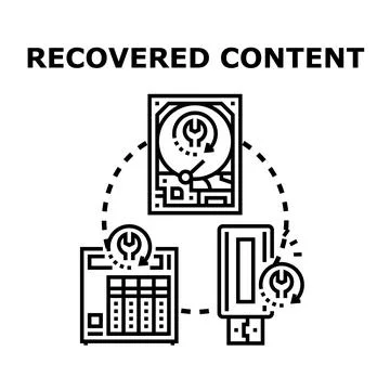Recovering digital data from storage device 스톡 일러스트