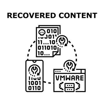 Recovering lost data and content from devices Stock Illustration