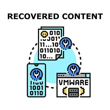 Recovering lost data and content from devices Stock Illustration