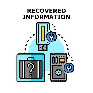 Recovering lost data from damaged digital devices 库存插图
