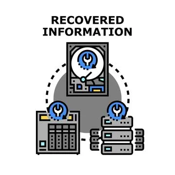 Recovering lost digital information from computer systems icon イラスト素材