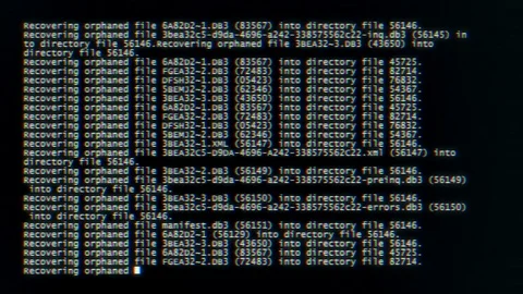Recovering System Files Screen Vídeos de archivo 71895546