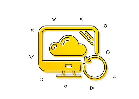 Recovery cloud icon. Backup data sign. Restore information. Vector 스톡 일러스트