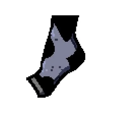 Recovery compression socks pixel art vector illustration Stock Illustration