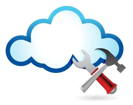 Recovery concept with cloud computing illustration design over white Stock Illustration