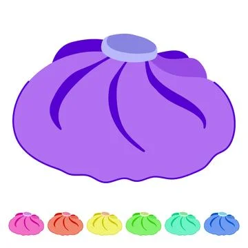Recovery ice pack for injuries vector cartoon graphic Stock Illustration