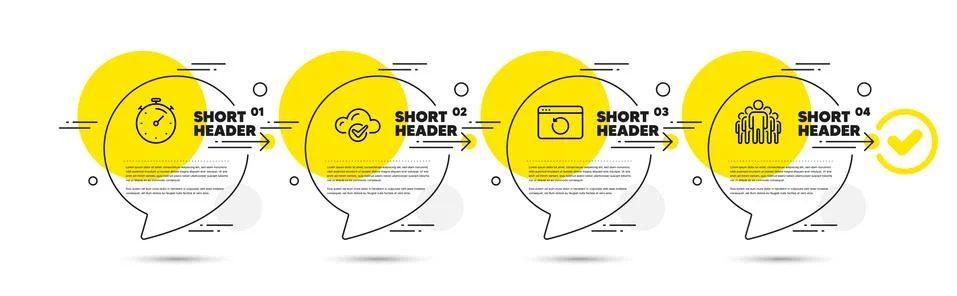 Recovery internet, Cloud computing and Timer icons set. Group sign. Vector Stock Illustration