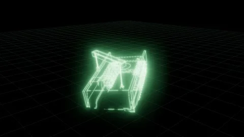 Recovery phosphor tumbling turntable technical drawing 3D animation seamless Stock Footage 342240179