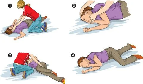 Recovery Position Stock Illustration