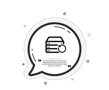 Recovery server icon. Backup data sign. Restore information. Vector 스톡 일러스트