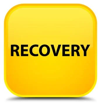 Recovery special yellow square button 스톡 일러스트