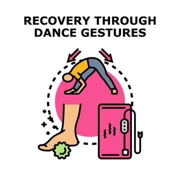 Recovery through dance gestures and physical therapy Stock-Illustration