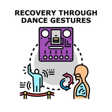 Recovery through dance gestures animation concept Stock-Illustration