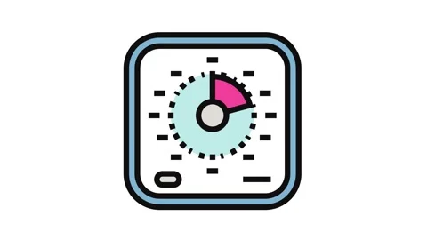 Recovery timer clock wellness color icon animation Stock Footage 326117635