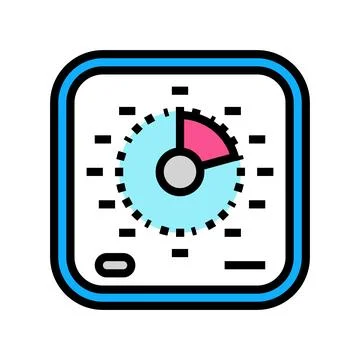 Recovery timer clock wellness color icon vector illustration Stock Illustration