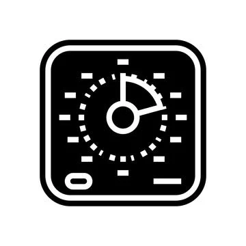 Recovery timer clock wellness glyph icon vector illustration Stock Illustration