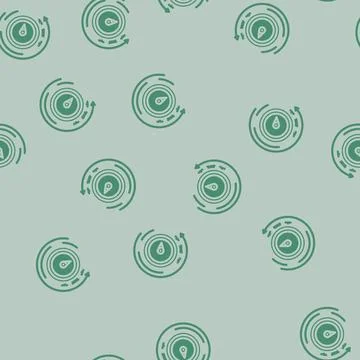 Recovery timer clock wellness glyph vector seamless pattern Illustrazione stock