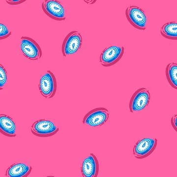 Recovery timer clock wellness isometric icon seamless pattern Stock Illustration