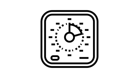 Recovery timer clock wellness line icon animation Stock Footage 326124873
